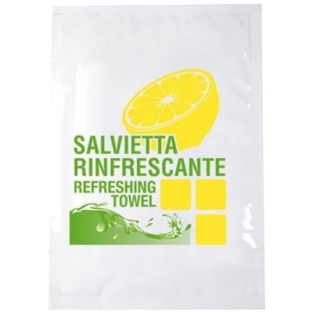 Salvietta monodose limone 100 pz + omaggio gel aloe igienizzante art.7722