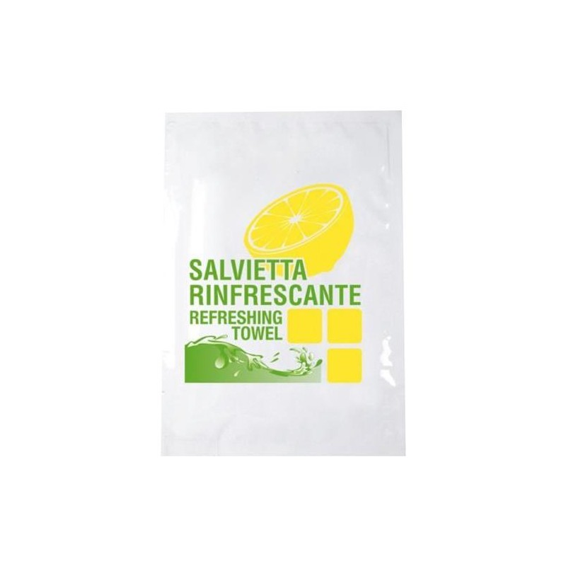 Salvietta monodose limone 100 pz + omaggio gel aloe igienizzante art.7722