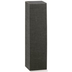Scatola 1 Bottiglia Cru Champane Basso Seta Nero art.13807 11x11x29  1 pz