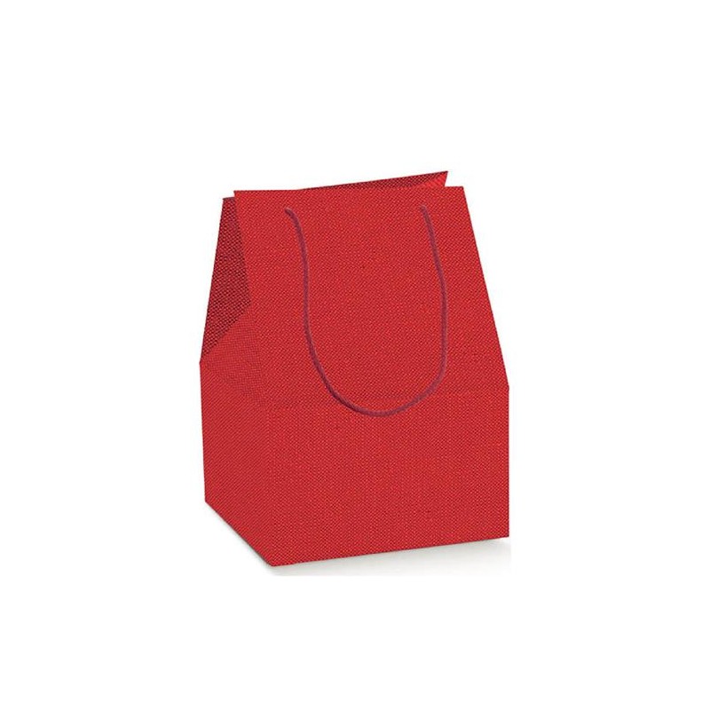 Shopper sacco lino rosso 24,5x24,5x33,5 art.38025 1 pz