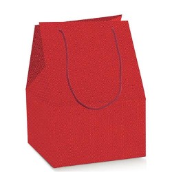 Shopper sacco lino rosso 24,5x24,5x33,5 art.38025 1 pz