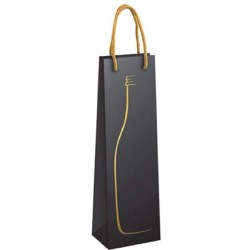 SHOPPER VINO C/CORDONCINO ART.1811 RABOSO NERO 12X9X39  10 PZ