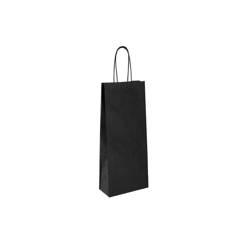 SHOPPER VINO C/MANICO RITORTO ART.4351 BARBERA NERO 14X9X38  20 PZ