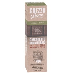 STECCA  DI CIOCCOLATO GREZZO FONDENTE 70% GUSTO ZENZERO  40 GR  1 PZ