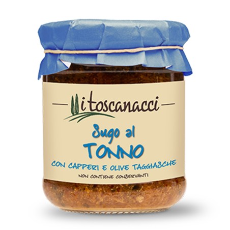 SUGO AL TONNO CON CAPPERI ED OLIVE   I TOSCANACCI 180  GR 1 PZ