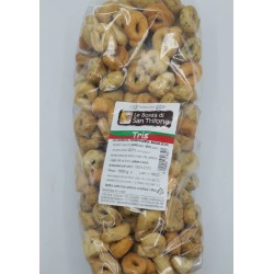 TARALLI TRIS  CLASSICO,POMODORO,BASILICO  IN BUSTA GR 1000 1 PZ