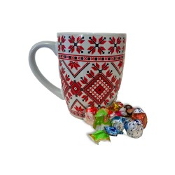 TAZZONE RICAMI NATALIZI +CIOCCOLATINI ASSORTITI  100 GR 1 PZ