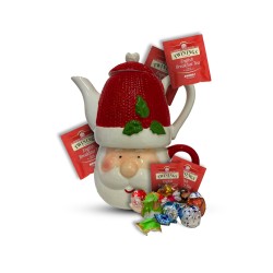 TEIERA CON TAZZA BABBO NATALE + 5 BUSTINE THE TWINGS+ CIOCCOLATINI 100 GR  1 PZ