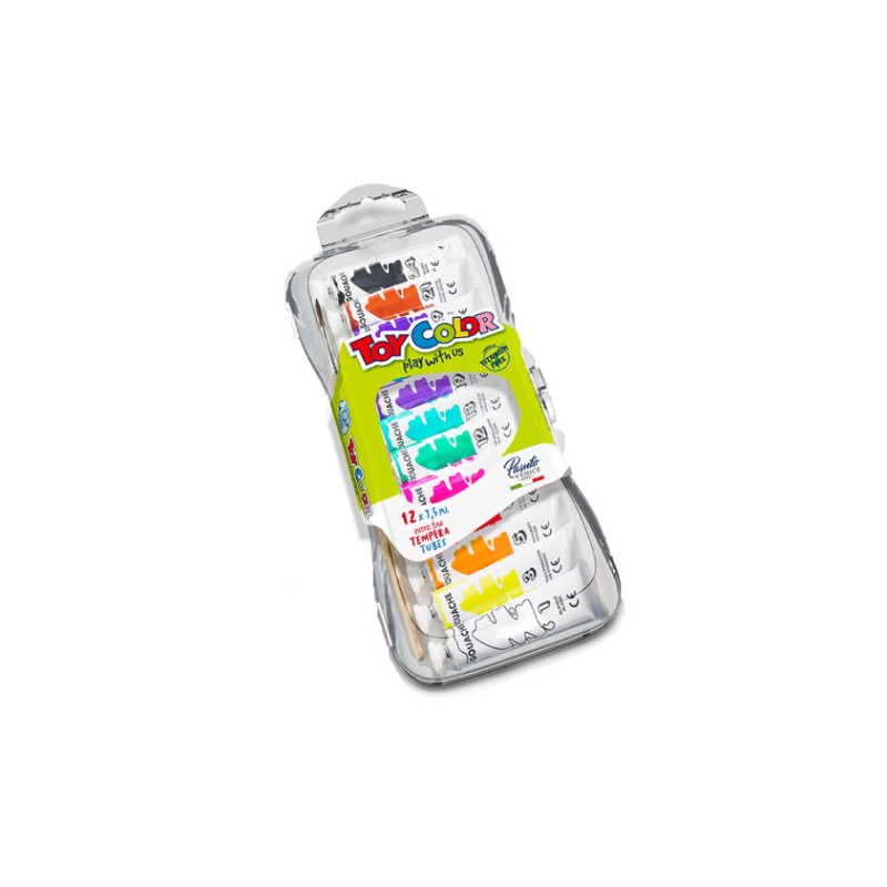 TEMPERA DA 7,5 ML X 12 + PENNELLO ART.721 1 PZ