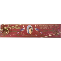 TORRONE BIANCO TENERO RICOPERTO DI MANDORLE  INCARTATO A MANO ART.0508  GR 200 1 PZ
