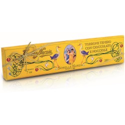 TORRONE TENERO CON CIOCCOLATO E NOCCIOLE  INCARTATO A MANO ART.0114   GR 200 1 PZ