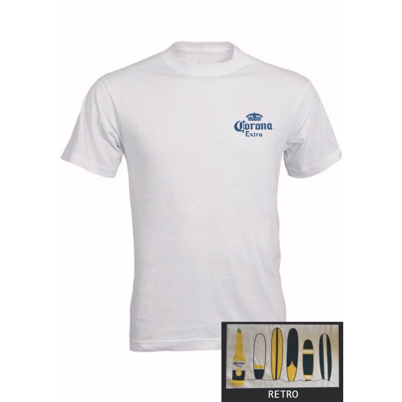 T-SHIRT BIANCA  CON LOGO CORONA  TG M  1 PZ