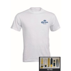 T-SHIRT BIANCA  CON LOGO CORONA  TG M  1 PZ
