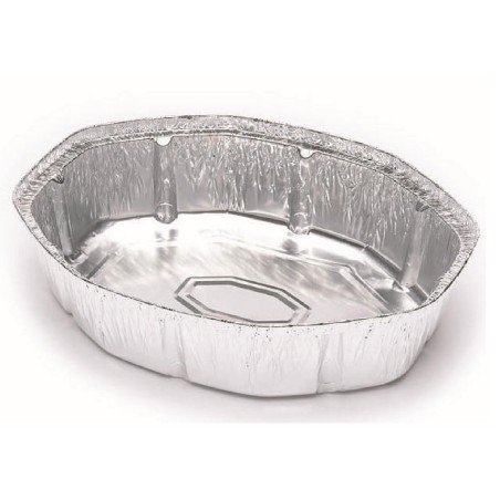 VASCHETTA IN ALLUMINIO OVALE PRED.AL COPERCHIO ART.208H 25X19X9  CC2400 100 PZ