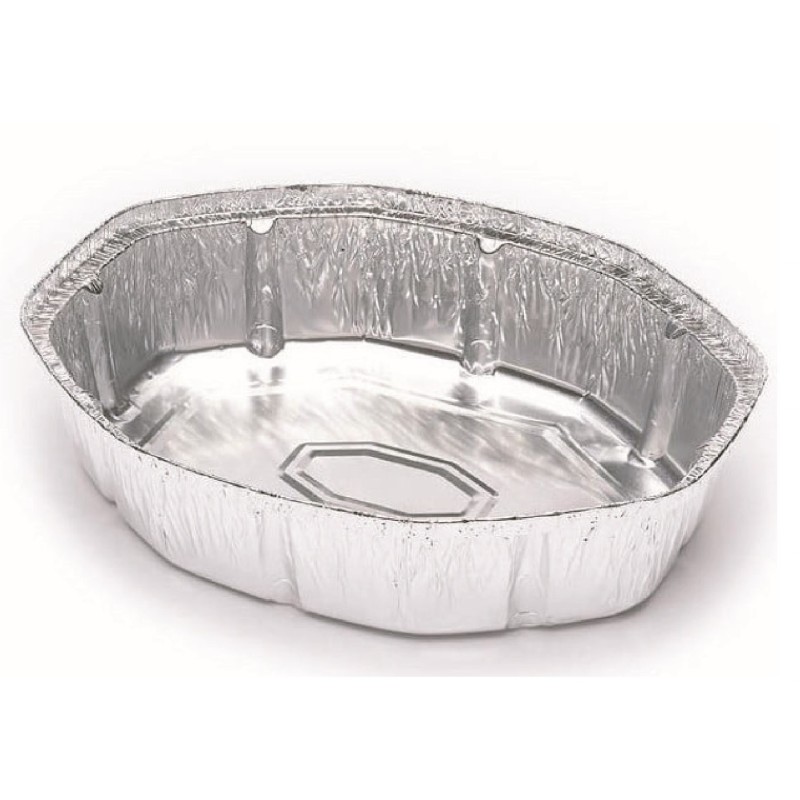 VASCHETTA IN ALLUMINIO OVALE PRED.AL COPERCHIO ART.208H 25X19X9  CC2400 100 PZ