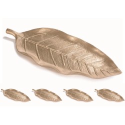 VASSOIO A FOGLIE ORO 5 PZ 1X (45X16) 4X(20X8)  1 PZ