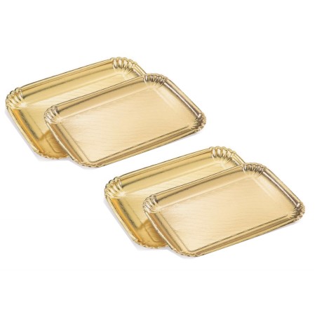 VASSOIO ORO/BIANCO RETTANGOLARE ART.21656 6E-5S 22,8X34  N.5  20 PZ