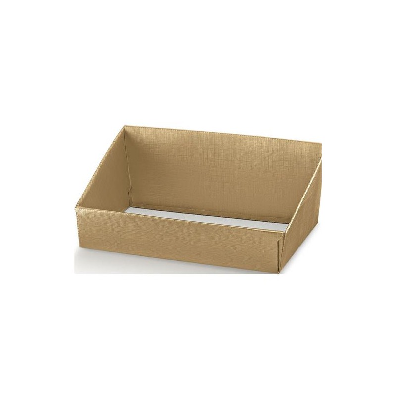 Vassoio seta oro 50x37,5x16 art.34848 1 pz