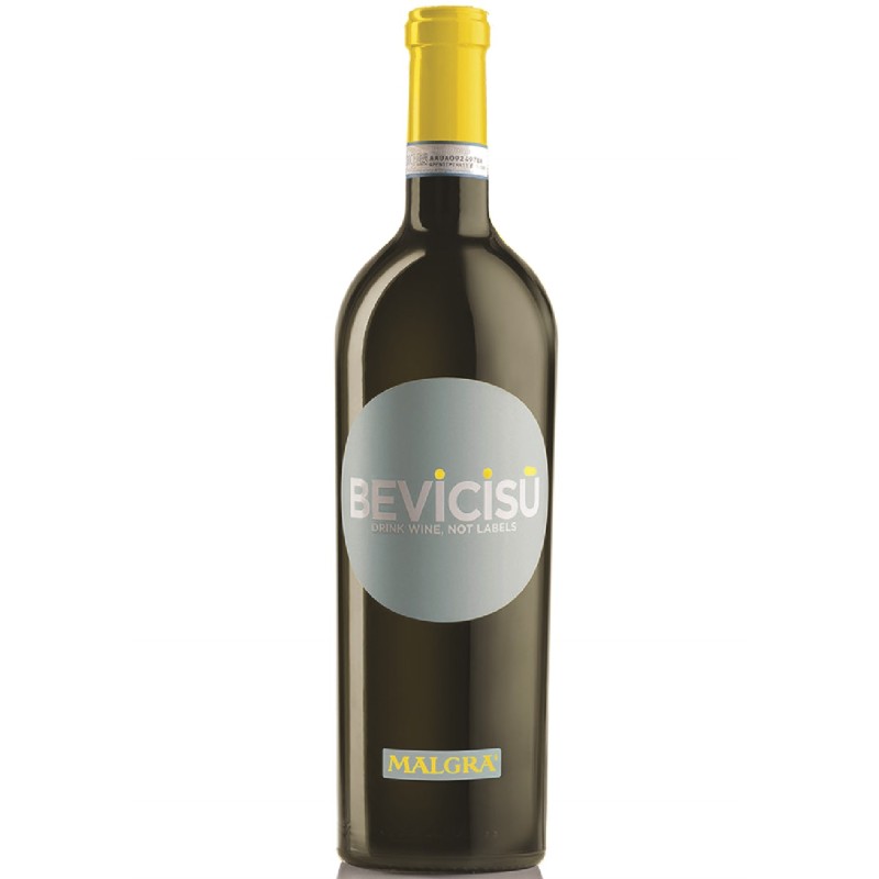 VINO BEVICISU'  PIEMONTE DOC CHARDONNAY-SAUVIGNON 2020  13,5%  CL 75 1 PZ