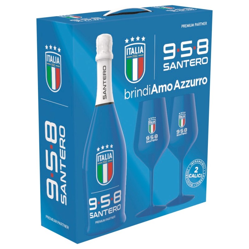 958 Santero Box Italia Extradry + 2 Calici 11,5%  P  cl 75 1 pz
