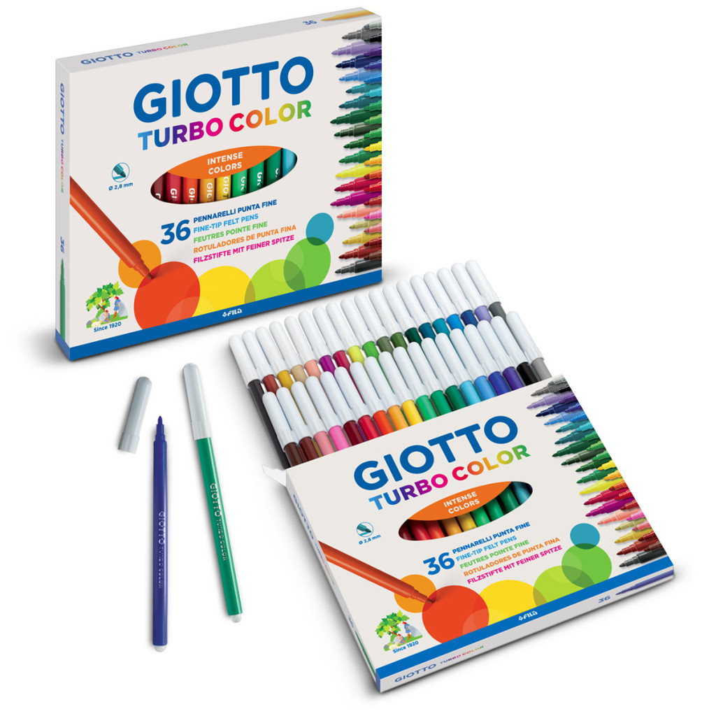 pennarelli Giotto turbo color 36 pezzi con vari colori e diverse tonalità